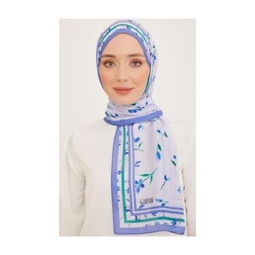 Armine 10008-14 Lila Karma Çiçek Desen Trend Şal