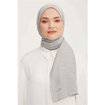 Armine 2-23017 Trend Açık Gümüş Düz Renk Pırıltı Şal