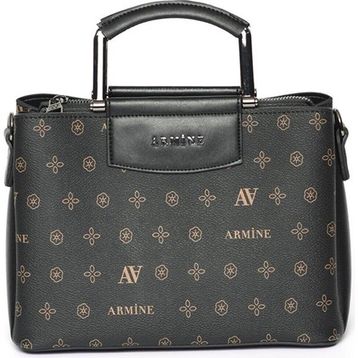 Armine 223 Siyah Baskılı Kadın Çanta