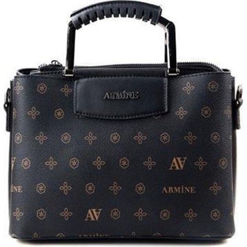 Armine 223 Siyah Baskılı Kadın Çanta