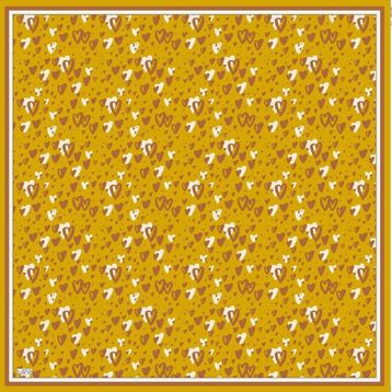 Armine 6088-18 Soft Koyu Hardal Desenli Eşarp