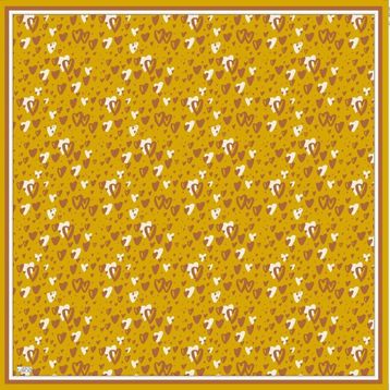 Armine 6088-18 Soft Koyu Hardal Desenli Eşarp