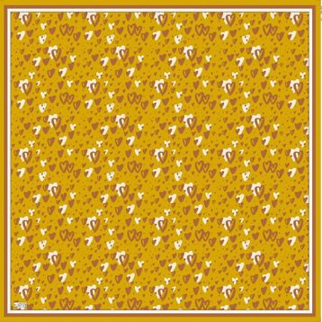 Armine 6088-18 Soft Koyu Hardal Desenli Eşarp