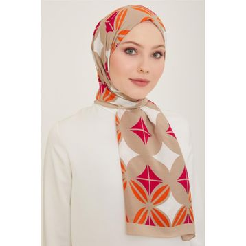 Armine 6347-2-16 Pembe Turuncu Şal