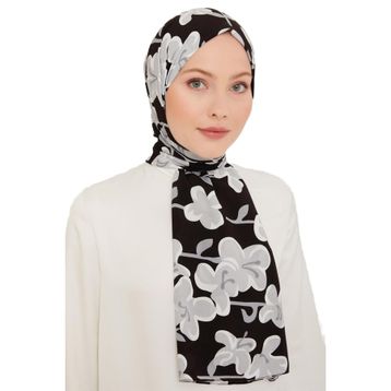 Armine 6348-02 Siyah Gri Şal
