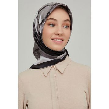 Armine 8620DS-05 Siyah Gri Eşarp