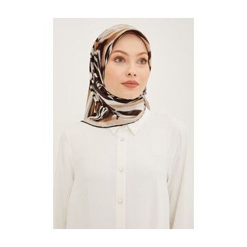 Armine 8929D Renkli Twill Ipek Eşarp