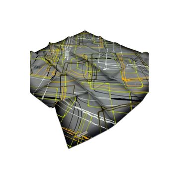 Armine 8948D-55 Gri Neon Yeşil İpek Eşarp