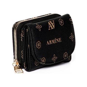 Armine C10 Mini Siyah Baskılı Kadın Cüzdan