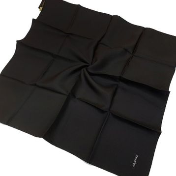 Armine Düz İpek 1001 Siyah Twill Eşarp