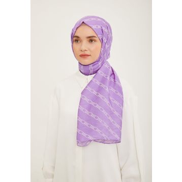 Armine SYR25112 Trend Pure Lina Mor Renk Zincir Desen Kadın Şal