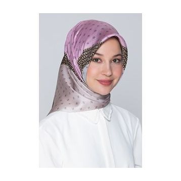 Armine TWILL_8113D_08 Kadın Desenli Dj Saf İpek Eşarp