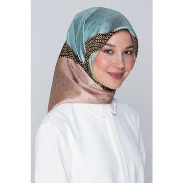 Armine TWILL_8113D_08 Kadın Desenli Dj Saf İpek Eşarp