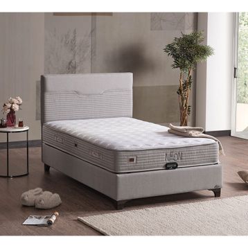 Armis Neon Gri 90x190 Tek Kişilik Yatak, Baza, Başlık Seti