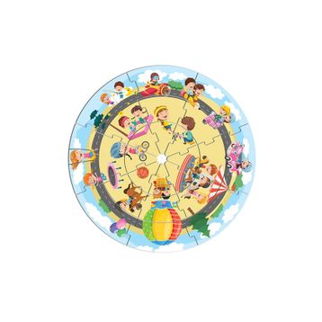 Arnas Toys 5166 Funny World Eğitici Dünya Puzzle 24 Parça Karton Puzzle
