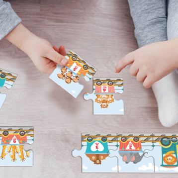 Arnas Toys 5234 Learning Numbers Tren Puzzle 10 Parça Sayılar Karton Puzzle