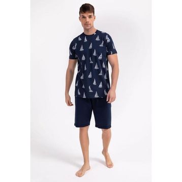 Arnetta 1993 Lacivert Sailor Erkek Çocuk Bermuda Pijama Takımı