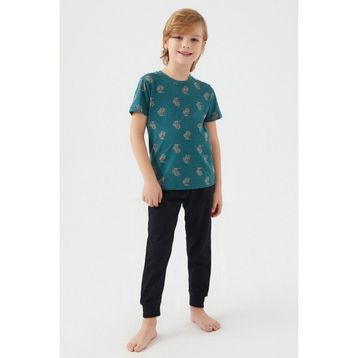 Arnetta 2504 Mavi Parrot Kısa Kollu Erkek Çocuk Pijama Takımı