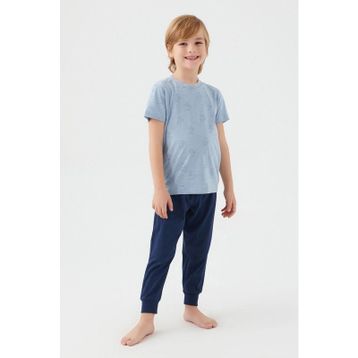 Arnetta 2504 Mavi Parrot Kısa Kollu Erkek Çocuk Pijama Takımı