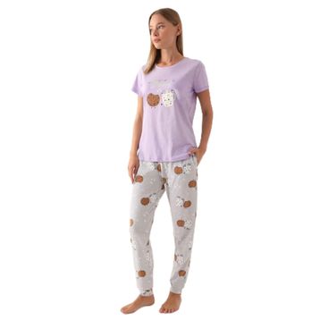 Arnetta 2884 Lila Kısa Kol Kadın Pijama Takımı