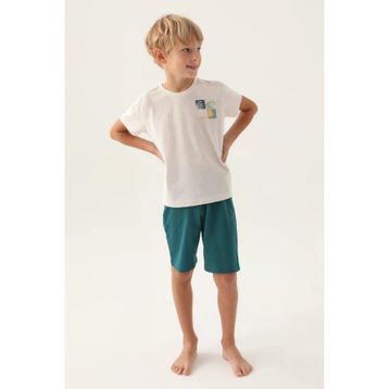 Arnetta 2982 Krem Şortlu Erkek Çocuk Pijama Takımı