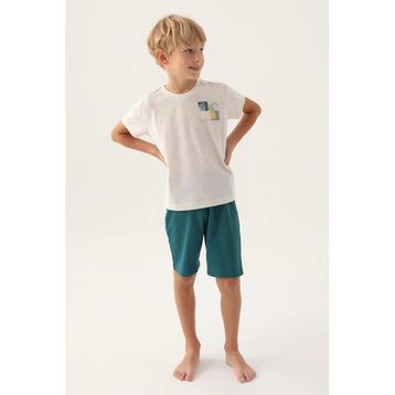 Arnetta 2982 Krem Şortlu Erkek Çocuk Pijama Takımı