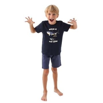 Arnetta 2995 Lacivert Erkek Çocuk Bermuda Pijama Takımı