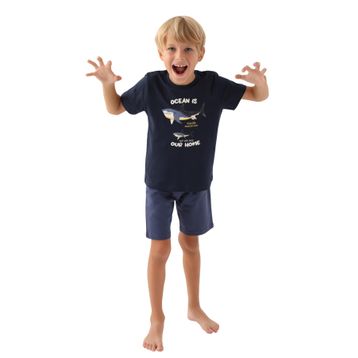 Arnetta 2995 Lacivert Erkek Çocuk Bermuda Pijama Takımı