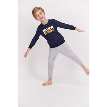 Arnetta Never Give Up Lacivert Erkek Çocuk Pijama Takımı
