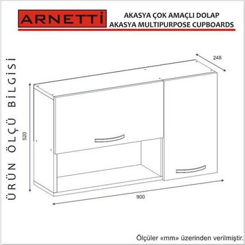 Arnetti Akasya 90 cm Banyo Dolabı
