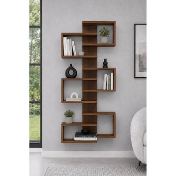 Arnetti Lotus Ceviz Duvar Rafı ve Kitaplık