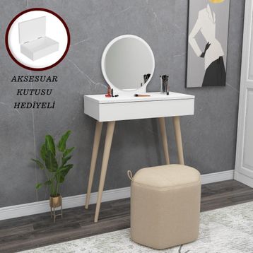 Arnetti Siena Beyaz Makyaj Masası