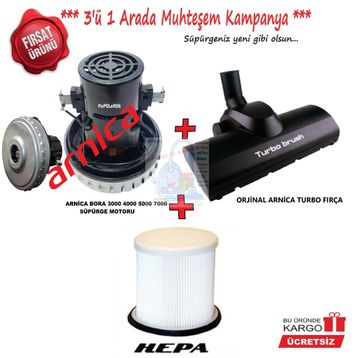 Arnica Bora 3000-4000-5000 Süpürge Motoru ve Filtresi