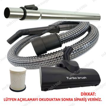 Arnica Bora 4000 5000 Süpürge Çelik Telli Hortumu Turbo Orjinal Emici Başlık Teleskopik Boru