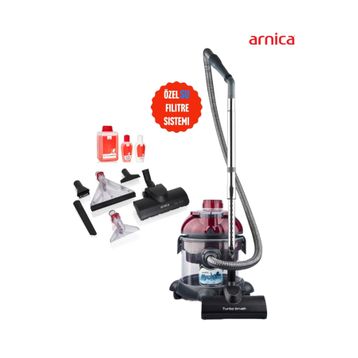 Arnica Hydra Rain Plus Su Filtreli Kırmızı 2400W Halı Yıkama Makinesi