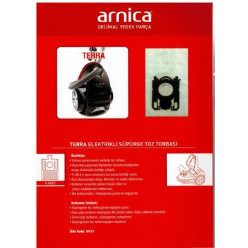 Arnica Terra Süpürge Orijinal 5 Adet Toz Torbası