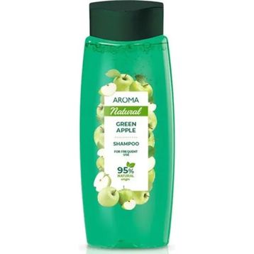 Aroma Natural 400 ml %95 Bitkisel Yeşil Elma Tüm Saçlar İçin Şampuan