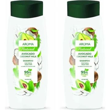 Aroma Natural Avocado Coconut Milk 2x400 ml %95 Bitkisel Şampuan