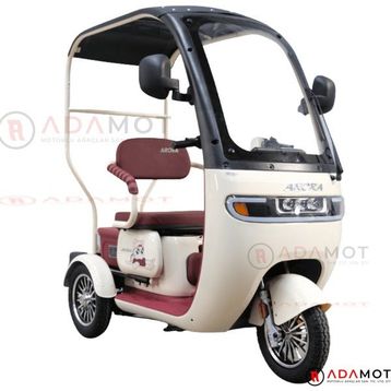 Arora Rüzgar Pro 650W 3 Tekerlekli Krem Elektrikli Motosiklet