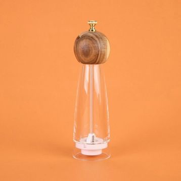 Arow 24 cm Kahverengi Şeffaf Akrilik Tuz Karabiber Öğütücü