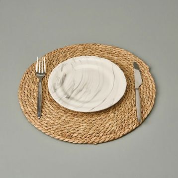 Arow 35 cm Kahverengi Hasır Amerikan Servis