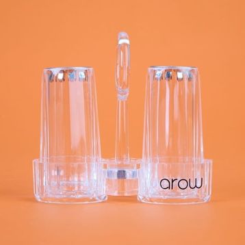 Arow 7 cm Şeffaf Akrilik Tuzluk Seti
