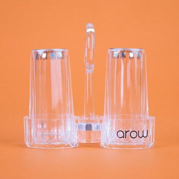 Arow 7 cm Şeffaf Akrilik Tuzluk Seti