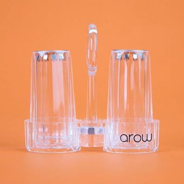 Arow 7 cm Şeffaf Akrilik Tuzluk Seti