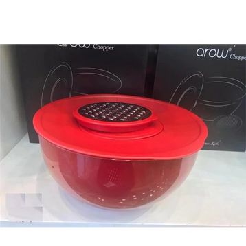 Arow TR-3633 Chopper Rendeli Akrilik 4.6 lt 25 cm Kırmızı Akıllı Karıştırma ve Saklama Kabı