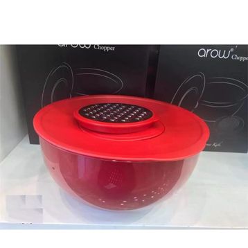 Arow TR-3633 Chopper Rendeli Akrilik 4.6 lt 25 cm Kırmızı Akıllı Karıştırma ve Saklama Kabı