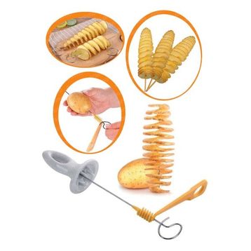 Arsimo Çubukta Patates Cips Yapma Spiral Patates Dilimleyici Aparat