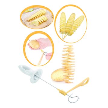 Arsimo Çubukta Patates Cips Yapma Spiral Patates Dilimleyici Aparat