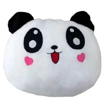 Arsimo Panda Figürlü Kalp Yanaklı Sevimli Peluş Yastık Minnoş Yavru Panda Tasarımlı Dekoratif Yastık