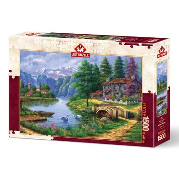 Art 1500 Parça Göl Köy Puzzle